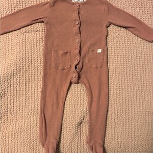 Zara Button up Ribbed one Piece